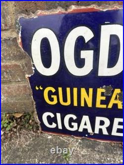 Vintage Ogden's Guinea Gold Cigarettes Original Enamel Advertising Sign