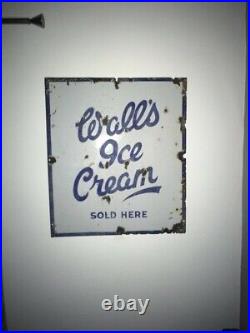 Vintage Old British Walls Ice Cream Sold here sign unsure if enamel