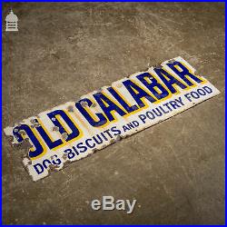 Vintage Old Calabar Dog Biscuits Enamel Advertising Sign