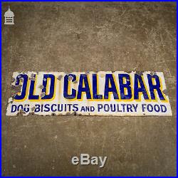 Vintage Old Calabar Dog Biscuits Enamel Advertising Sign