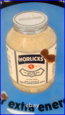 Vintage Old Collectible Horlicks Milk Powder Porcelain Enamel Sign Board England