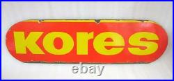 Vintage Old Collectible Kores Product Advertising Porcelain Enamel Sign Board