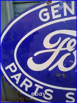 Vintage Old Original Ford Genuine Parts Stockists Porcelain Enamel Sign 1920 #