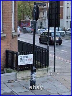 Vintage Old Original London Cosway Street NW1 Enamel Sign