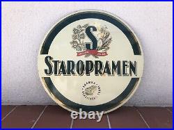 Vintage Old Original Staropramen Czech Larger Beer Enamel Sign