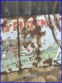 Vintage Old Porcelain Enamel Sign Hall's Distemper Sisson's Brother's Co London