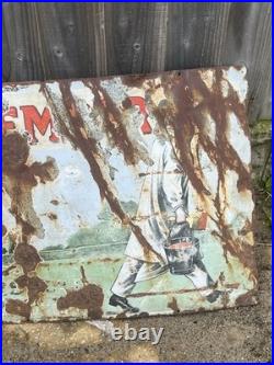 Vintage Old Porcelain Enamel Sign Hall's Distemper Sisson's Brother's Co London