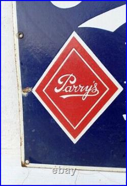 Vintage Old Rare Parry's Fertiliser Mixtures Ad Fine Porcelain Enamel Sign Board