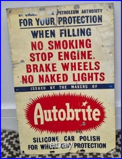Vintage Original Autobrite not Enamel Sign