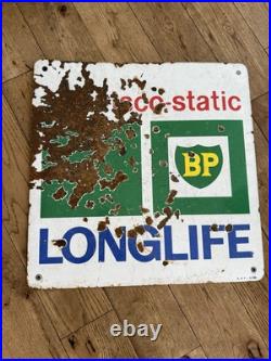 Vintage Original BP visco static long life Service station Sign, rare enamel