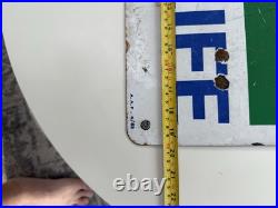 Vintage Original BP visco static long life Service station Sign, rare enamel