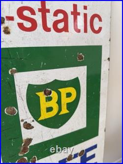 Vintage Original BP visco static long life Service station Sign, rare enamel