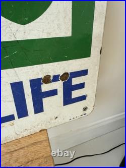 Vintage Original BP visco static long life Service station Sign, rare enamel