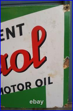 Vintage Original Castrol Motor Oil Wakefield Patent Porcelain Enamel Sign 1930 Vintage Original Castrol Motor Oil Wakefield Patent Porcelain Enamel Sign 1930