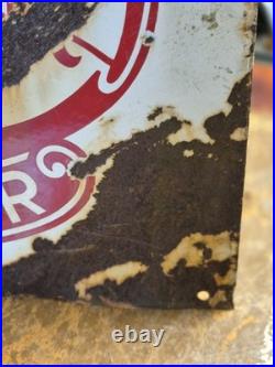 Vintage Original Clarion Caterers Enamel Advertising Sign 46x46cm