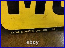 Vintage Original Colmans DSF Mustard Enamel Sign. Delivery Available