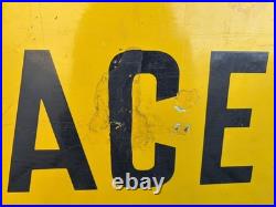 Vintage Original Double Sided AA Enamel Sign To The Races