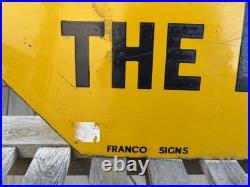 Vintage Original Double Sided AA Enamel Sign To The Races