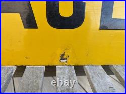 Vintage Original Double Sided AA Enamel Sign To The Races