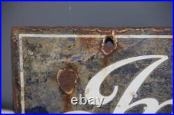 Vintage Original Double Sided AGENTS FOR INGERSOLL WATCHES & CLOCKS Enamel Sign