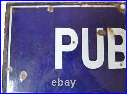 Vintage Original Double Sided GPO Public Telephone Enamel Sign 45.5 x 30.5cm