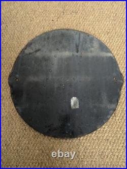 Vintage Original Enamel Advertising Sign Easy Jeansware Blue Round 33.5cm