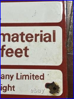 Vintage Original Enamel BOC British Oxygen Company Sign 35x35xm Rare NO SMOKING