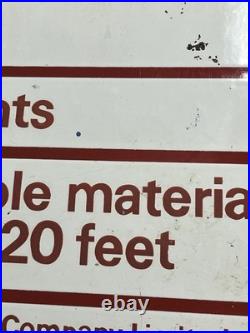 Vintage Original Enamel BOC British Oxygen Company Sign 35x35xm Rare NO SMOKING