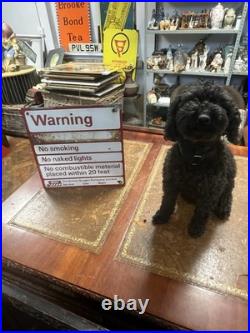 Vintage Original Enamel BOC British Oxygen Company Sign 35x35xm Rare NO SMOKING