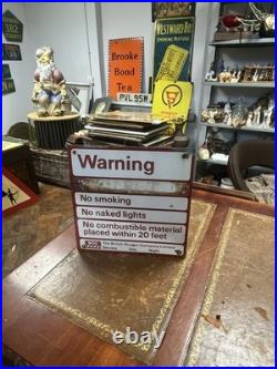 Vintage Original Enamel BOC British Oxygen Company Sign 35x35xm Rare NO SMOKING