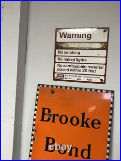 Vintage Original Enamel BOC British Oxygen Company Sign 35x35xm Rare NO SMOKING