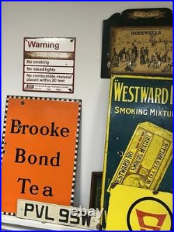 Vintage Original Enamel BOC British Oxygen Company Sign 35x35xm Rare NO SMOKING