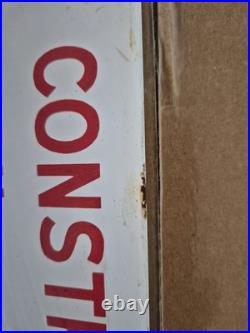 Vintage Original Enamel Black Country Uk Construction Sign