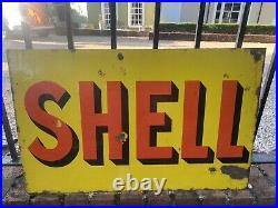 Vintage Original Enamel Double Sided Shell Sign