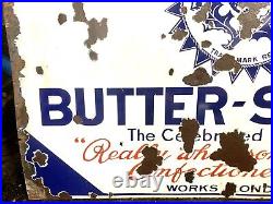Vintage Original Enamel Large Callard & Bowser Confectionery Sign