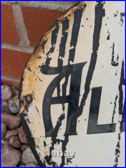 Vintage Original Enamel Sign Alexander & Duncan Ltd Leominster 12 x 20