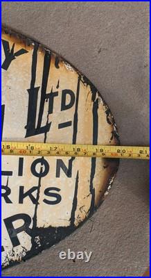 Vintage Original Enamel Sign Alexander & Duncan Ltd Leominster 12 x 20 Vintage Original Enamel Sign Alexander & Duncan Ltd Leominster 12 x 20