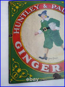Vintage Original Enamel Sign Huntley And Palmers John Ginger Nut England 1910