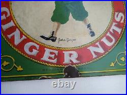 Vintage Original Enamel Sign Huntley And Palmers John Ginger Nut England 1910