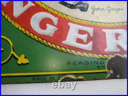 Vintage Original Enamel Sign Huntley And Palmers John Ginger Nut England 1910