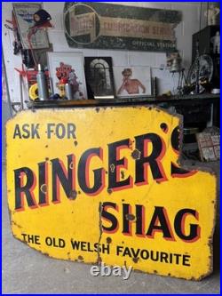Vintage Original Enamel Welsh Ringers Tobacco Sign Rare