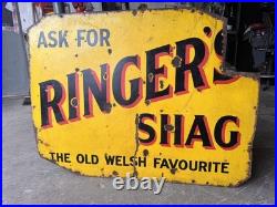 Vintage Original Enamel Welsh Ringers Tobacco Sign Rare