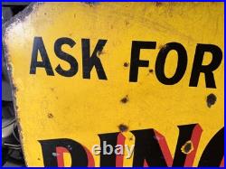 Vintage Original Enamel Welsh Ringers Tobacco Sign Rare