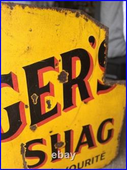Vintage Original Enamel Welsh Ringers Tobacco Sign Rare