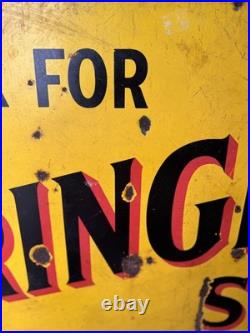 Vintage Original Enamel Welsh Ringers Tobacco Sign Rare