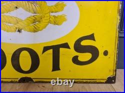 Vintage Original Holdfast Boots Enamel Advertising Sign