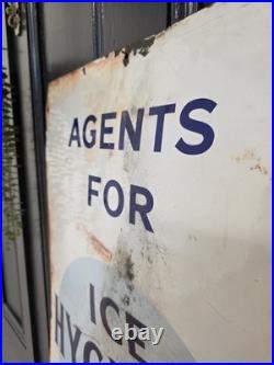 Vintage Original Hygrade Ice Cream Enamel Advertising Sign 30 x 20 inches