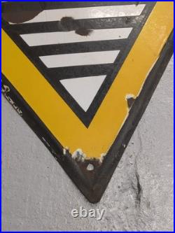 Vintage Original Large Enamel Steel, Renault Sign 117x79.5Cm