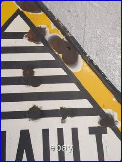 Vintage Original Large Enamel Steel, Renault Sign 117x79.5Cm