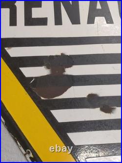 Vintage Original Large Enamel Steel, Renault Sign 117x79.5Cm